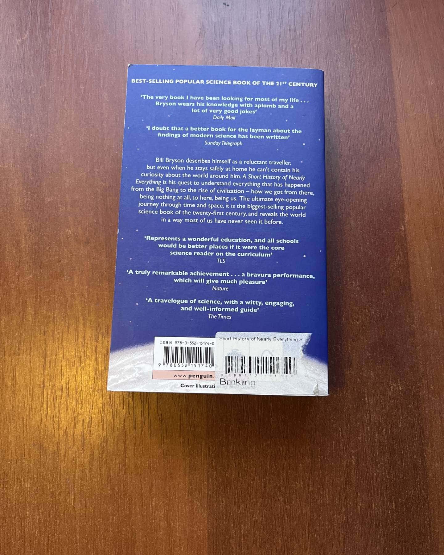 A Short History of Nearly Everything — Bill Bryson