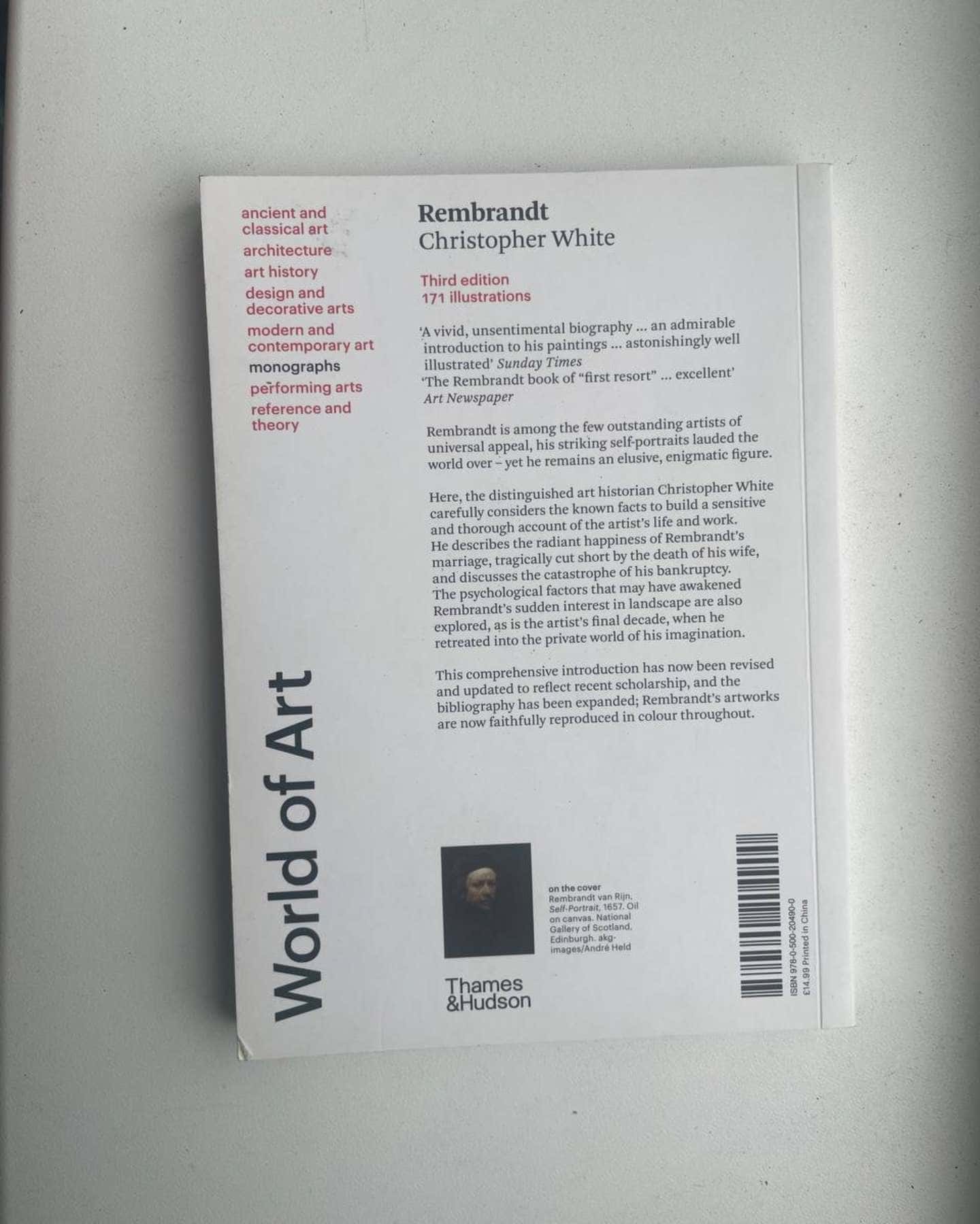 Rembrandt Christopher White 21см X 15см X 2см м'яка обкладинка — Christopher White