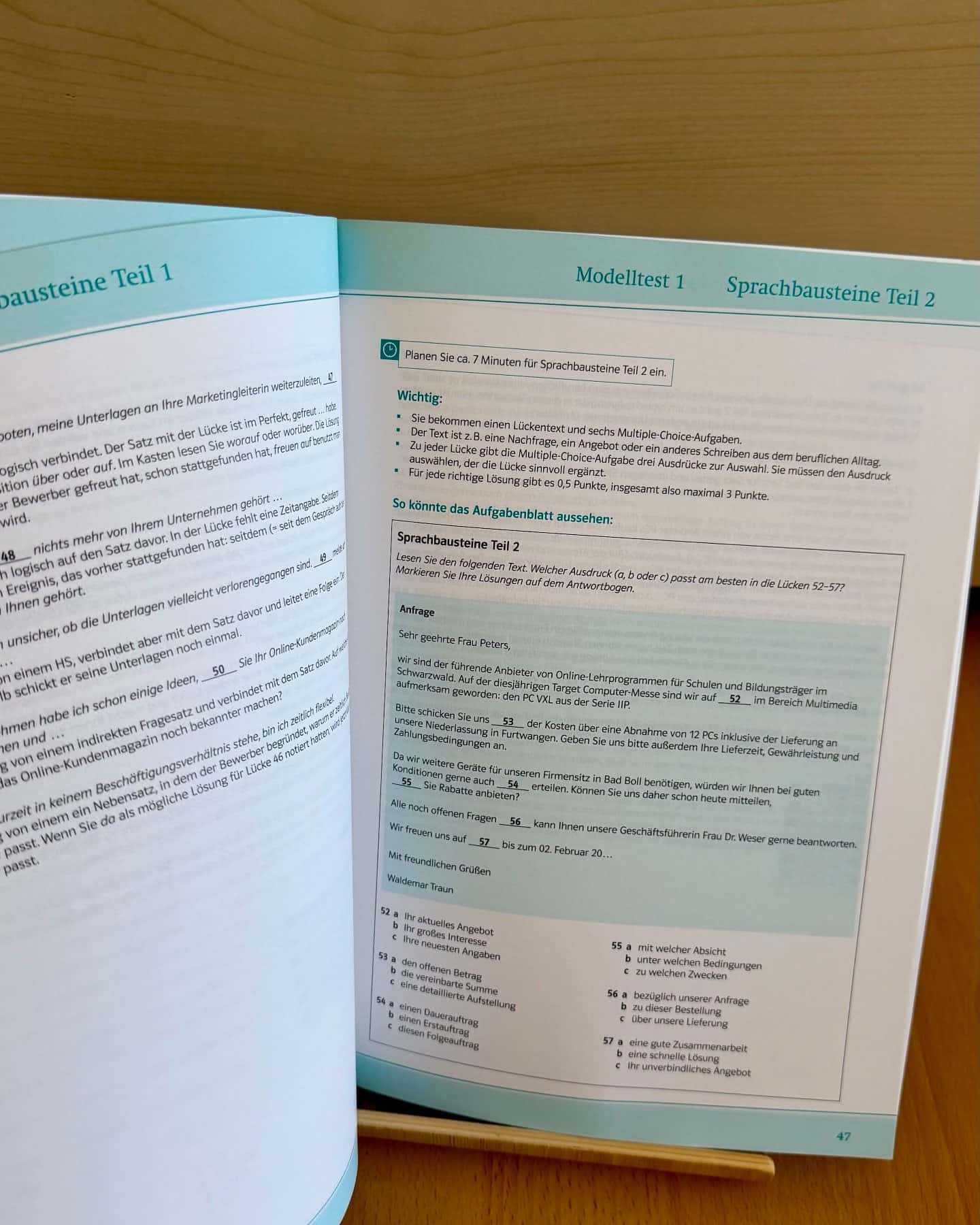Deutsch-Test für den Beruf B2, Testbuch — Klett